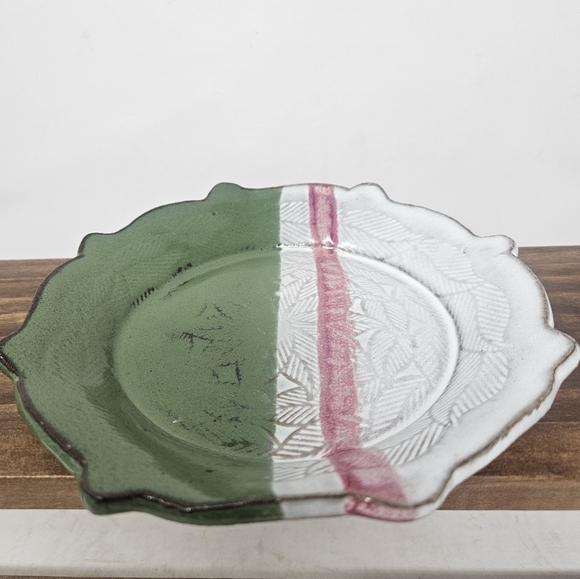 Hand made 7 Inch glazed clay plate - Picture 2 of 5